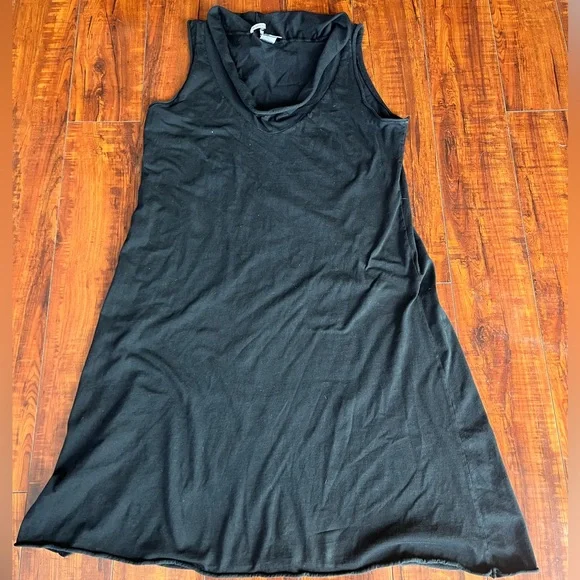 Prairie Underground Falconet sleeveless dress organic black USA lagenlook large - Picture 1 of 9